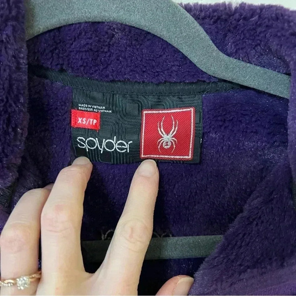 SPYDER Endure Full-zip Core Fleece Lined Sweater Jacket Purple Sz XS - Picture 4 of 7